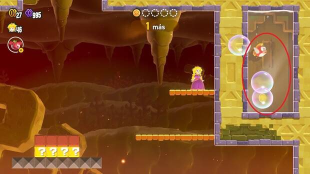 Super Mario Bros. Wonder - Localización de la Ficha Maravilla #4 en Parque de objetos