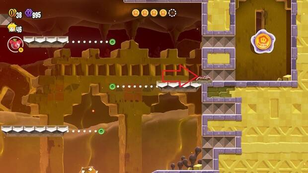 Super Mario Bros. Wonder - Localización de la Ficha Maravilla #5 en Parque de objetos