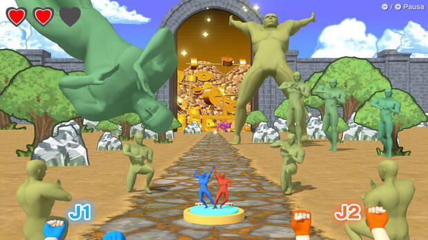 Cada fase del modo historia concluye con un minijuego más largo. Todos son curiosos, pero hay algunos más dinámicos y divertidos que otros.
