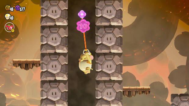 Super Mario Bros. Wonder - Localización de la Moneda púrpura #3 en Empedrado candente
