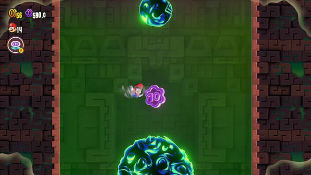 Super Mario Bros. Wonder - Localización de la Moneda púrpura #3 en Especial Fungijí: Rosquilla rodante