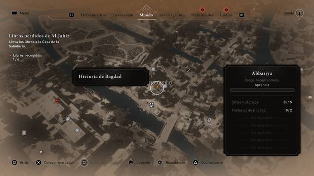 Assassin's Creed Mirage - Localización en el mapa de la historia de Bagdad El trabajo de una vida