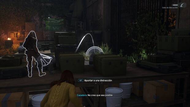 Marvel's Spider-Man 2 - Hombres buenos: MJ preparando una piedra para distraer a unos Cazadores