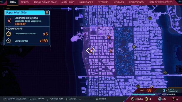 Marvel's Spider-Man 2 - Escondites de los Cazadores en el Upper West Side: escondite del arsenal #1