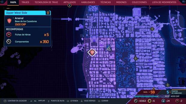 Marvel's Spider-Man 2 - Bases de los Cazadores, ubicación de Arsenal