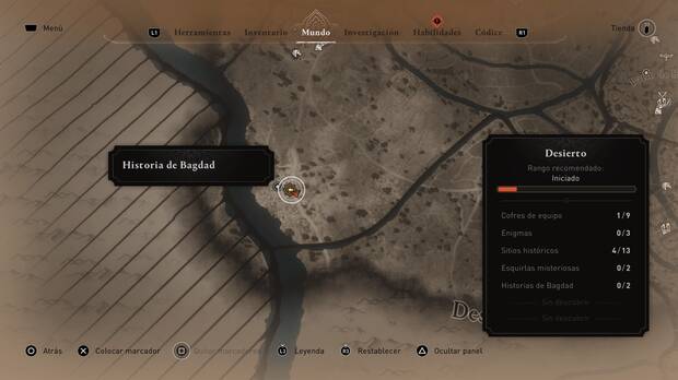 Assassin's Creed Mirage - Localización en el mapa de la historia de Bagdad Maldición de los si'la'