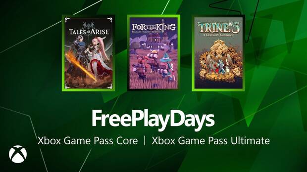 Juegos gratis de Free Play Days de Xbox Game Pass Core.