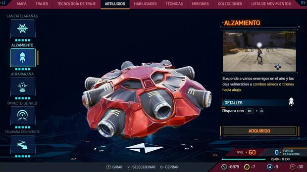 Marvel's Spider-Man 2 - Artilugios: Alzamiento
