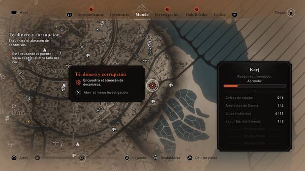 Assassin's Creed Mirage - Localización en el mapa del almacén de decomisos