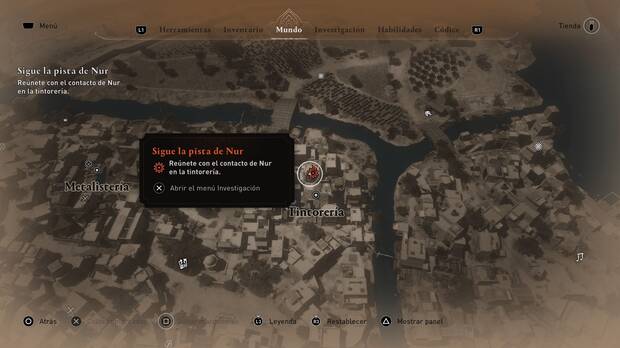Assassin's Creed Mirage - Tienda de Dervis, el contacto de Nur
