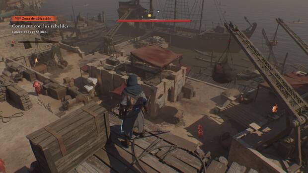 Assassin's Creed Mirage - Liberar a los rebeldes de Beshi del muelle