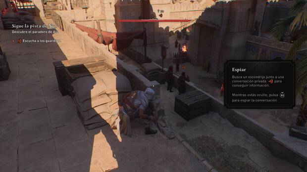 Assassin's Creed Mirage - Espiar a los guardias de la Garita de la Puerta de Jorasán