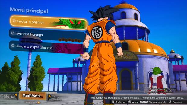 Dragon Ball: Sparking! Zero - Invoca a los dragones divinos para pedirles zeni