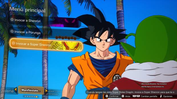 Dragon Ball: Sparking! Zero - Cómo invocar a Súper Shenron