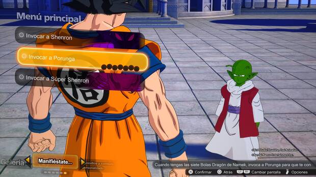 Dragon Ball: Sparking! Zero - Cómo invocar a Porunga