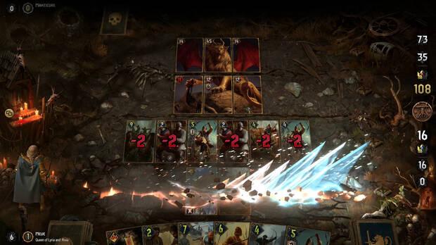 Combates de cartas en Thronebreaker: The Witcher Tales