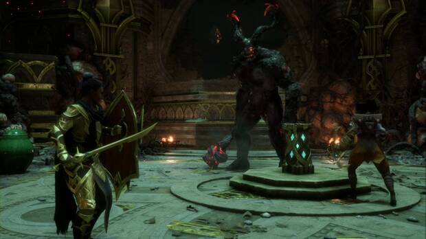 Dragon Age: The Veilguard - En las zarpas de la entropía: Ogro en la zona final del templo élfico