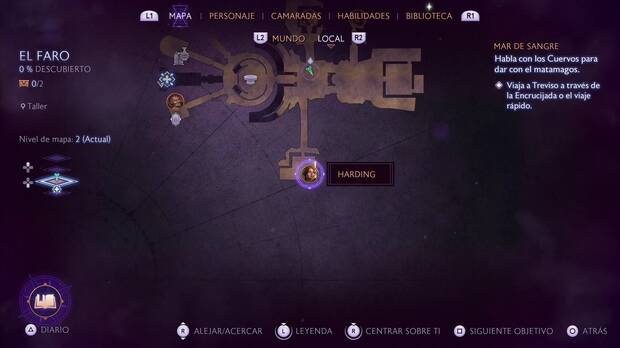 Dragon Age: The Veilguard - El caso de la reliquia de contrabando: ubicación de Harding en el faro
