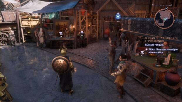 Dragon Age: The Veilguard - El caso de la reliquia de contrabando: zona del mercado de la Ciudad Portuaria