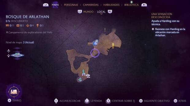 Dragon Age: The Veilguard - Una sensación desconocida: mapa del Bosque de Arlathan