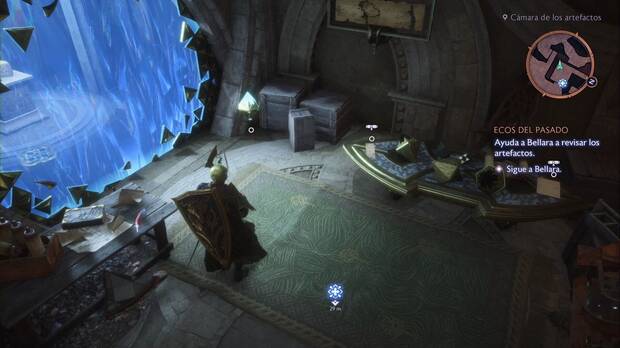 Dragon Age: The Veilguard - Ecos del pasado: cristal de energía en la sala de los artefactos