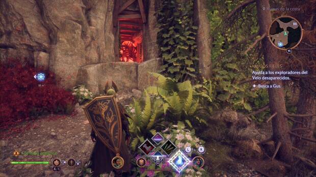 Dragon Age: The Veilguard - Amigos fieles: túnel con corrupción al sur de la playa donde aparece Taynore