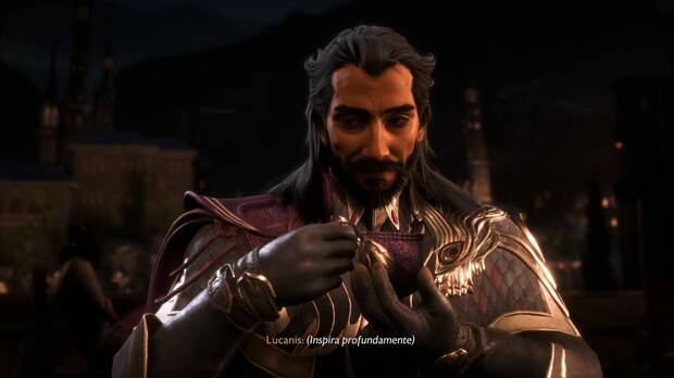 Dragon Age: The Veilguard - Misiones de Lucanis, Café con los cuervos: Lucanis disfruta de su café