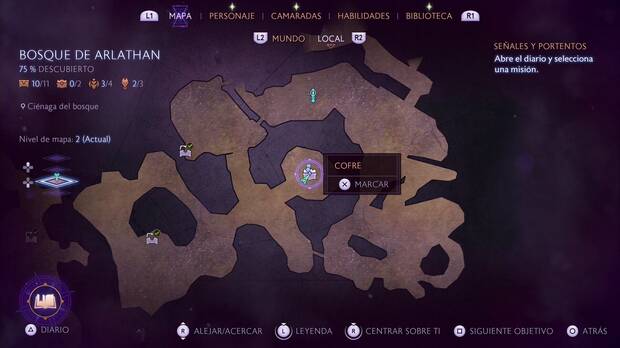 Dragon Age: The Veilguard - Tesoros perdidos en el tiempo en el bosque de Arlathan, ubicación del primer cofre en la zona nordeste