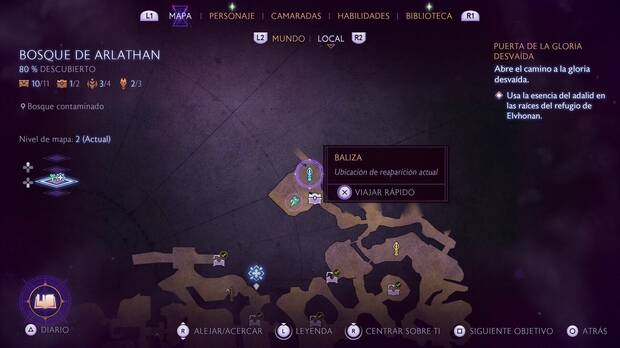 Dragon Age: The Veilguard - Tesoros perdidos en el tiempo: Baliza junto al segundo tesoro perdido en el tiempo del Bosque de Arlathan