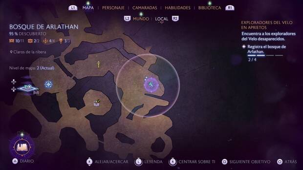 Dragon Age: The Veilguard - Exploradores del Velo en aprietos: zona donde está el Explorador del Velo de la parte nordeste
