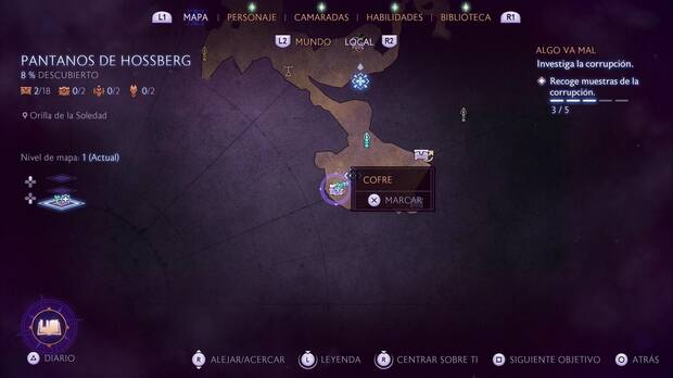 Dragon Age: The Veilguard - Tesoros perdidos en los Pantanos de Hossberg: ubicación del tesoro perdido en la ciénaga más al sur