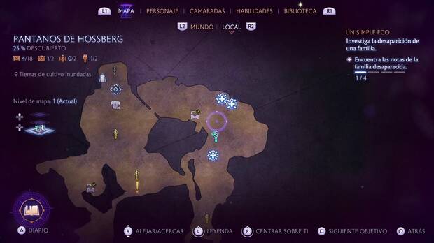 Dragon Age: The Veilguard - Un simple eco: puntos de búsqueda en la zona de la misión Un simple eco