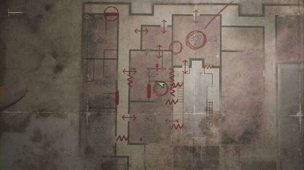 Silent Hill 2 Remake - Apartamentos Blue Creek: zona este-sudeste de la habitación 305 donde está la llave del apartamento 306