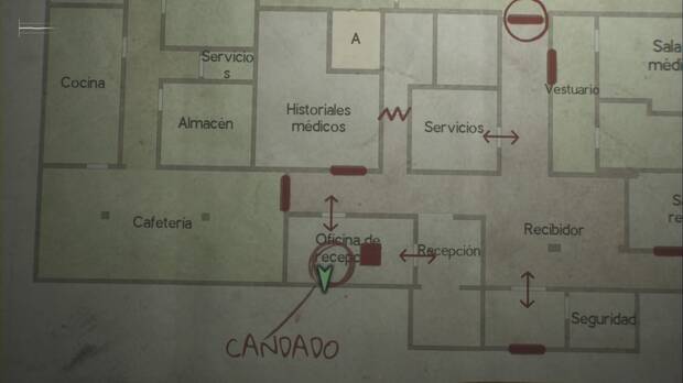 Silent Hill 2 Remake - Ubicación del candado de la recepción del Hospital Brookhaven