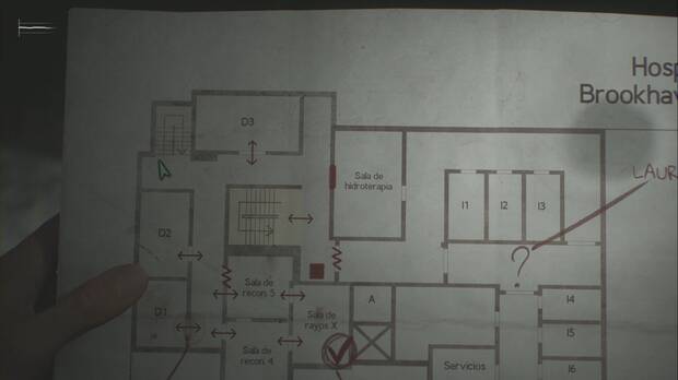 Silent Hill 2 Remake - Hospital Brookhaven: escaleras que llevan a la azotea