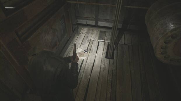 Silent Hill 2 Remake - Hospital Brookhaven: ubicación de la nota Página de un diario en el suelo de la sala de máquinas del ascensor