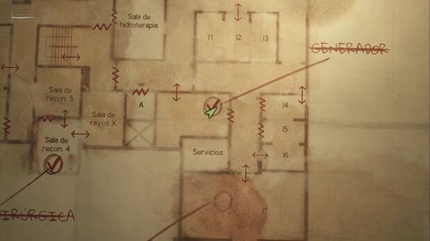 Silent Hill 2 Remake - Hospital Brookhaven (Otro Mundo): ubicación del generador al norte de los Servicios en P3