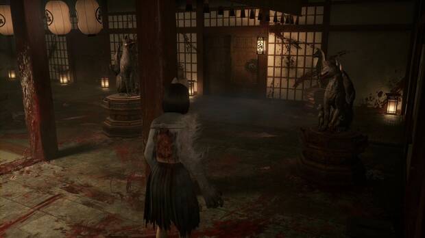 Silent Hill f - Sala del tesoro (NG+), ubicación de la puerta de Inari-sama #4 en la tercera parte del laberinto de la Sala del tesoro