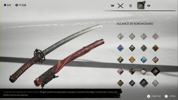 Ghost of Yotei - Conjuntos de armas, Alcance de Koromodako