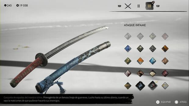 Ghost of Yotei - Conjuntos de armas, Ataque infame