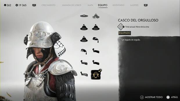 Ghost of Yotei - Cascos, Casco del Orgulloso