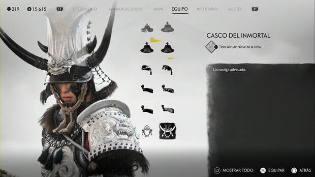 Ghost of Yotei - Cascos, Casco del Inmortal