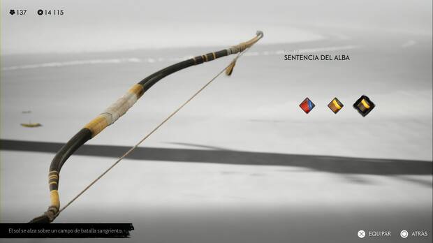 Ghost of Yotei - Conjuntos de armas, Sentencia del alba