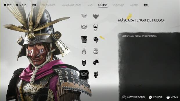 Ghost of Yotei - Mscaras, Mscara tengu de fuego