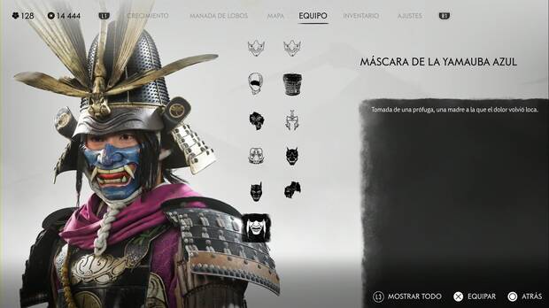 Ghost of Yotei - Mscaras, Mscara de la Yamauba Azul