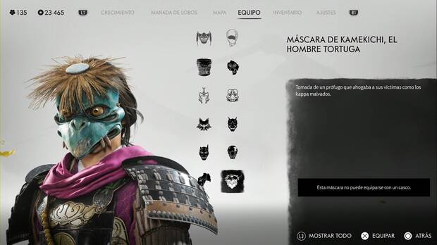 Ghost of Yotei - Mscaras, Mscara de Kamekichi, el Hombre Tortuga