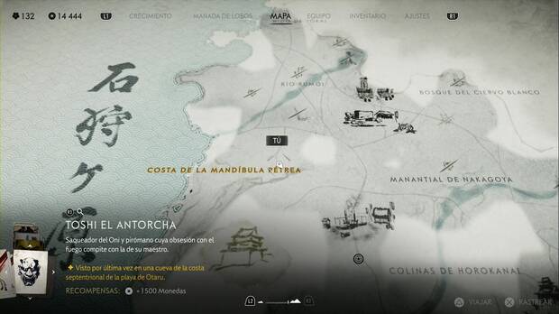 Ghost of Yotei - Recompensas en la Llanura de Ishikari, punto donde buscar a Hachibee Cuerdas Sangrientas