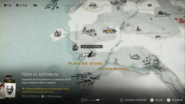 Ghost of Yotei - Recompensas en la Llanura de Ishikari, punto donde buscar a Toshi el Antorcha