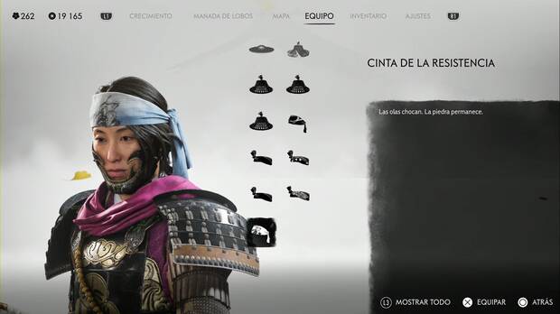 Ghost of Yotei - Cascos, Cinta de la resistencia