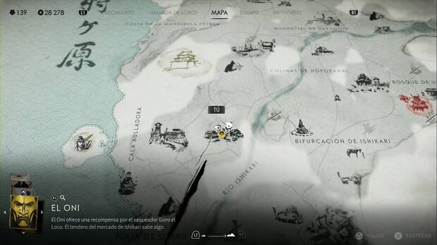 Ghost of Yotei - Relatos en la Llanura de Ishikari, ubicación donde comienza la misión El peso del dinero